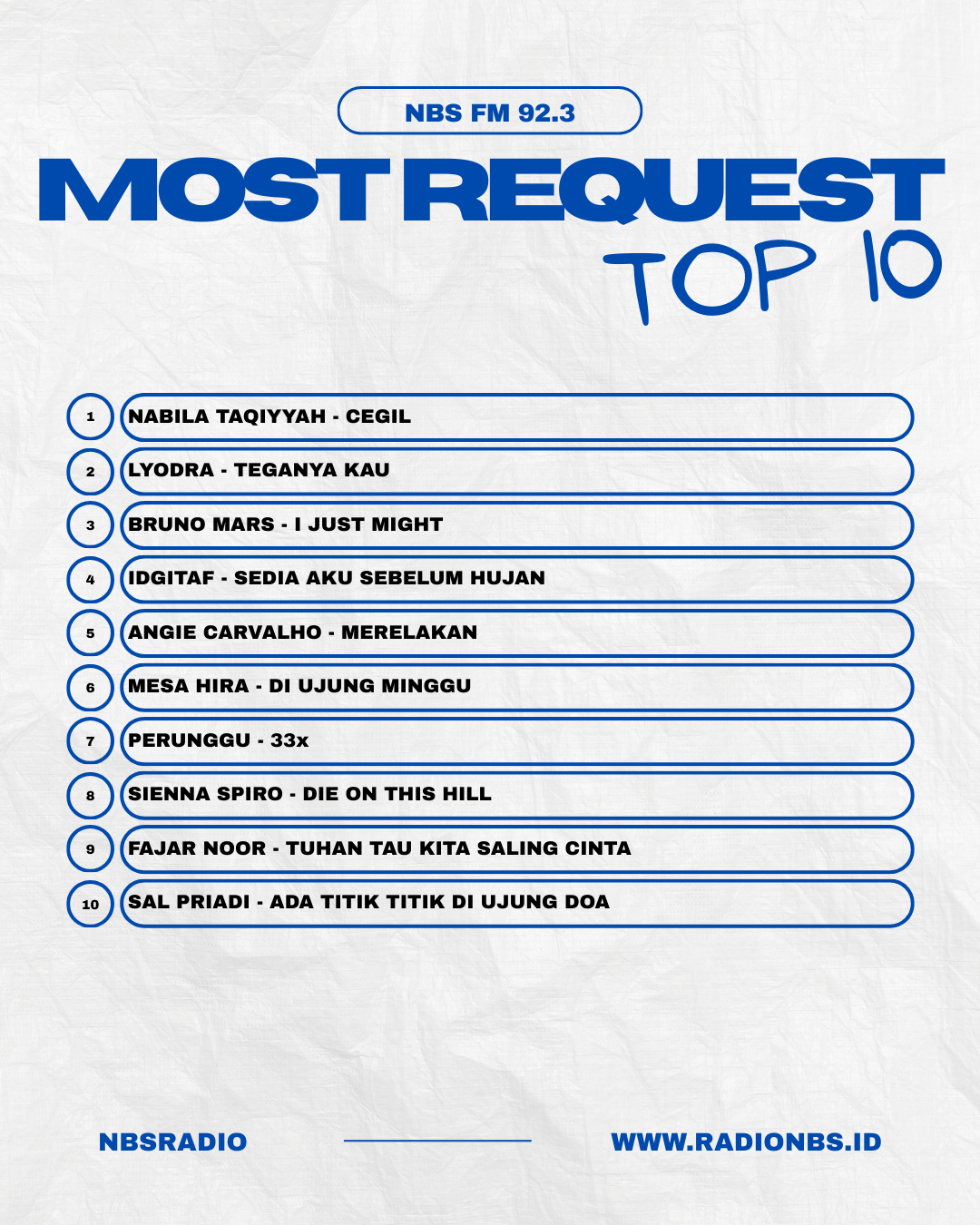 [TEMPLATE] MOST REQUEST TOP 10