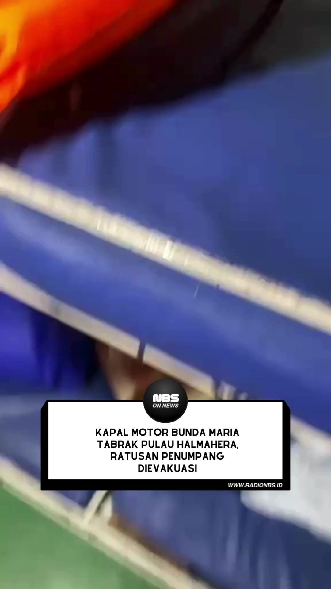 Kapal Motor (KM) Bunda Maria rute Bastiong–Babang mengalami kecelakaan setelah menabrak pesisir Pulau Halmahera