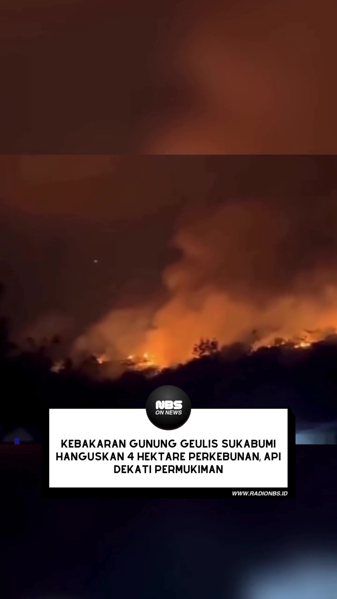 Kebakaran hutan dan perkebunan melanda kawasan Gunung Geulis, Kecamatan Pabuaran, Kabupaten Sukabumi