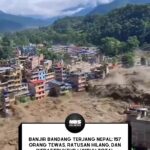 Bencana banjir bandang dahsyat menerjang sejumlah wilayah di Nepal sejak Rabu (26/8/2026)