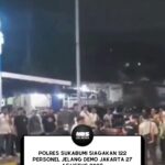 Polres Sukabumi melakukan pengamanan jelang demo Jakarta pada 27 Agustus 2026